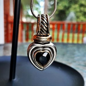 Vintage two-tone Heart Necklace